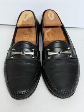 Magnanni Carmon Black Leather Metal Bit Loafers Men’s Size 8.5 10202
